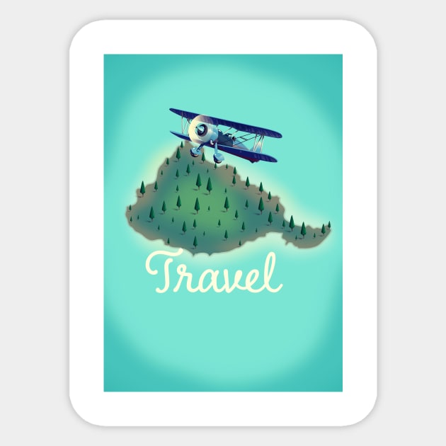 Vintage Travel Poster Sticker by nickemporium1